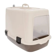 Туалет закритий Irak Plast для котів, коричнево-бежевий, 60×38.5×40.5 см