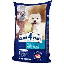 Сухий корм Клуб 4 Лапи Adult Small Breeds Premium для дорослих собак малих порід, з ягням і рисом, 14 кг