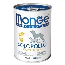 Вологий корм MONGE DOG SOLO 100% курка, 400 г
