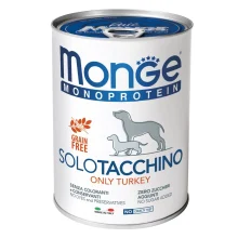 Вологий корм MONGE DOG SOLO 100% індичка, 400 г