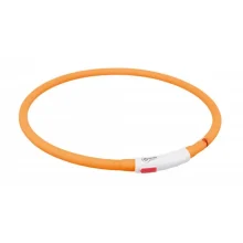 Нашийник Trixie Flash Light USB розмір XS-XL, що світиться, помаранчевий, 10 мм, 70 см