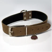 Нашийник Shiboo Suede-30 для собак, горіх, 55 см