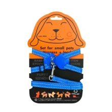 Нейлонова шлея на планшеті Dog Extreme для кроликів 15 мм, 30-45 см, блакитна