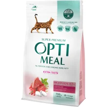 Сухий корм Optimeal для дорослих котів, з телятиною, 700 г