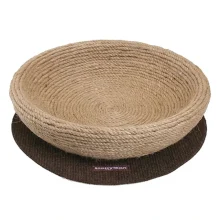 Лежак-кігтеточка CattyMan Scratcher Jute Bed спальне місце, для котів, коричнево-бежевий