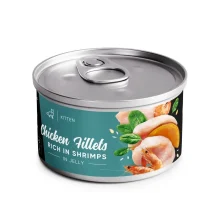 Вологий корм Savory Chicken Fillets rich in Shrimp in Jelly for Kittens для кошенят, філе курки з креветками в желе, 70 г
