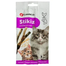 Ласощі Flamingo Stikiz Chicken & Liver курка з печінкою, палички для котів і кошенят, 15 г