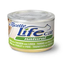 Консерва LifeCat Tuna With Chicken для котів від 6 місяців, тунець з курячим філе та печінкою, 150 г