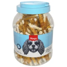 Ласощі Wanpy Chicken Jerky & Rawhide Twists паличка з в'яленої куркою, для собак, 800 г