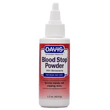 Порошок Davis Blood Stop Powder кровоспинний, з бензокаїном для собак і котів, 43 г