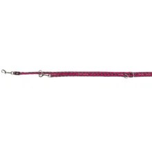 Повідець-перестібка Trixie Cavo Adjustable Lead для собак, плетений, круглий, розмір S-M, 2 м/12 мм, фуксія/графіт