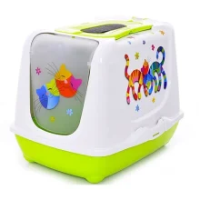 Туалет Moderna Trendy Cat Friends Forever для котів c фільтром і совком, салатовий, 50 х 39 х 37 см