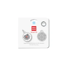 Адресник WAUDOG Smart ID з QR-паспортом, малюнок "Геометрія", діаметр 25 мм
