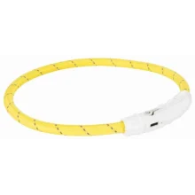 Нашийник Trixie Flash Light USB L-XL світиться, з відображає смугою, 65 см х 7 мм, жовтий