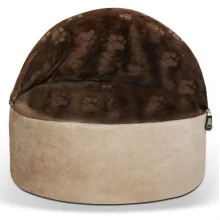 Будиночок-лежак K&H Kitty Hooded для котів, жовто-коричневий, 40.5×40.5×32 см
