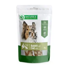 Ласощі Nature's Protection Dried Chicken&Cod Rolls для собак, рулетики з курки та тріски, 75 г