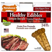 Ласощі Nylabone Healthy Edibles Petite беззерновое, для собак з почуттів. травленням, 34 шт, ціна за штуку