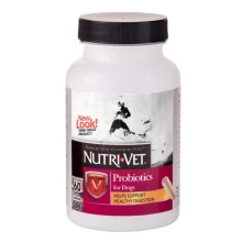 Прибуток Nutri-Vet Probiotics для стимуляції росту корисні х бактерій в кишечнику собаки, 60 капсул
