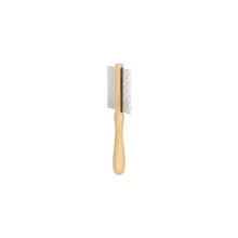 Гребінець двосторонній Flamingo Comb Double Sided Babu для собак, бамбук, 30/19 зубців, 21×7 см