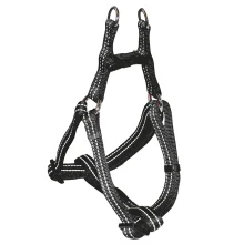 Шлея Croci Soft Reflective для собак, світловідбиваючі, нейлон, чорна, 50-65×2 см