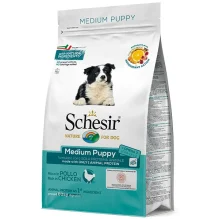 Сухий корм Schesir Dog Medium Puppy з куркою, монопротеїновий, для цуценят середніх порід, 12 кг