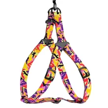 Шлея BronzeDog Camo для собак, нейлон, помаранчевий, 40-53 см