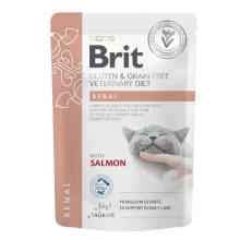 Вологий корм Brit GF VetDiet Renal для котів, з лососем, 85 г