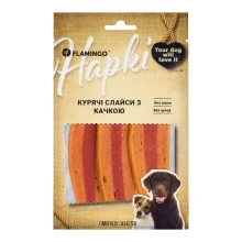 Ласощі Flamingo для собак, курячі слайси з качкою, 75 г