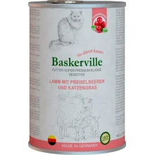 Вологий корм Baskerville Sensitive Lamm Mit Preiselbeeren для котів, ягня з журавлиною і котячої м'ятою, 400 г