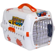 Переноска Moderna Trendy Runner Graffiti Street для котів і собак, біло-салатова, 49.4×30.4×32.2 см