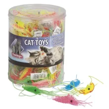 Іграшка Flamingo Plastic Shrimp для котів, креветка латекс, 1.5х6 см