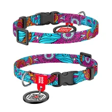 Нашийник WAUDOG Nylon з QR паспортом, малюнок "Літо" ширина 10 мм, довжина 20-30 см