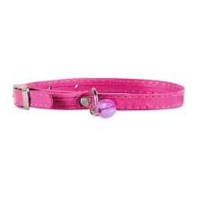 Нашийник Waudog Glamour без прикрас, з гумкою, для котів, ширина 22-30 см, 9 мм, рожевий