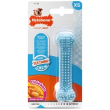 Іграшка жувальна Nylabone Puppy Chew Dental Bone XS, блакитний, для цуценят до 7 кг