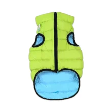 Двостороння світиться куртка AiryVest Lumi M40 для собак, салатово-блакитна