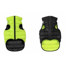 Двостороння куртка AiryVest XS25 для собак, салатово-чорна