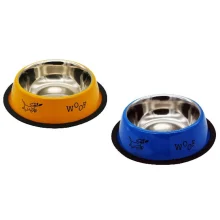 Миска Tetrapet з нержавіючої сталі, синя-помаранч, 0.22 л, 11 см