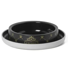 Миска Moderna Trendy Dinner Luxurious Pets для собак, пластик, чорна, 210 мл, d-15 см