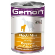 Вологий корм GEMON DOG WET Mini Adult шматочки з куркою і рисом 0,415 кг