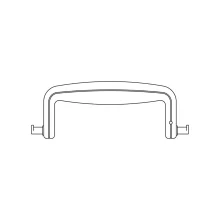 Ferplast Запасна пластикова ручка L380 Handle Bordo для перенесення Atlas Deluxe