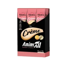 Ласощі AnimAll Сrème для котів, зі смаком лосося, 6×15 г