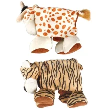 Іграшка Flamingo Plush Safari Animals складна, м'яка, для собак, плюш, 38х10х30 см