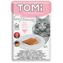Консерви Tomi Sterilised Beef in Jelly яловичина в желе, для стерилізованих котів, пауч, 85 г