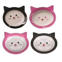 Миска Tetrapet для котів, меламінова подвійна, 0.25 л, 26.5×15×5.5 см