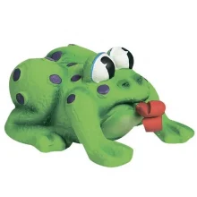 Іграшка Flamingo Frog Pop-Up Tongue для собак і цуценят, жаба з мовою, латекс, 11х10х6.5 см