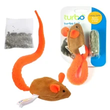 Іграшка Coastal Turbo Tail Mouse Catnip з пресованої котячої м'яти для кішок, помаранчевий хвіст