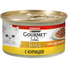 Вологий корм Purina Gourmet Gold Соус для котів, з куркою, 85 г