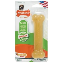 Жувальна іграшка Nylabone FlexiChew Wolf кістка для собак з помірним стилем гризенія, смак курки