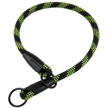 Нашийник-зашморг BronzeDog Active для собак, альпіністський шнур, світловідбиваючий, чорно-зелений, 51 см