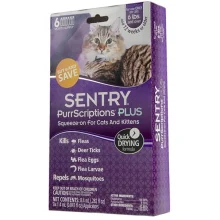 Краплі Sentry PurrScriptions від бліх і кліщів, для котів, 1.4 мл, 3 шт в упаковці, ціна за 1 піпетку